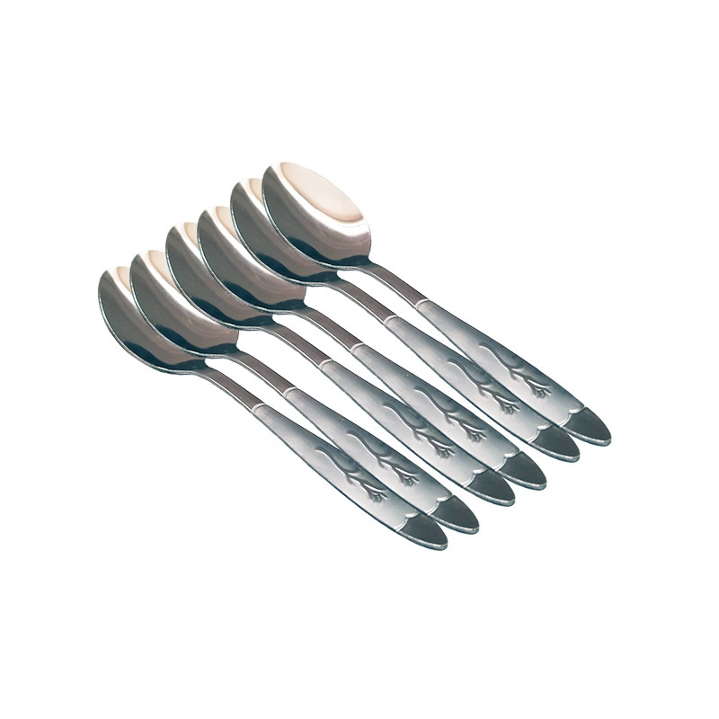 قاشق چای خوری مدل عرفان بسته 6 عددی - استیل